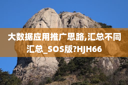 大数据应用推广思路,汇总不同汇总_SOS版?HJH66