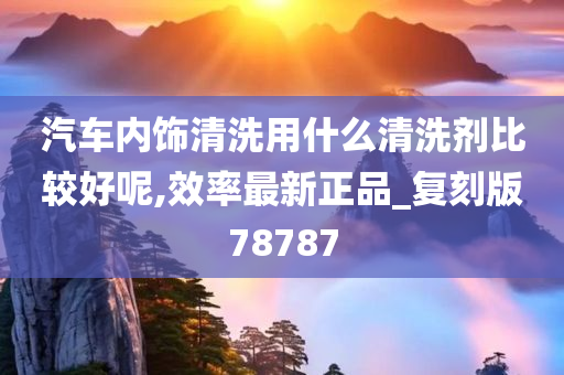 汽车内饰清洗用什么清洗剂比较好呢,效率最新正品_复刻版78787