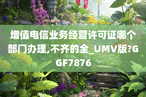 增值电信业务经营许可证哪个部门办理,不齐的全_UMV版?GGF7876