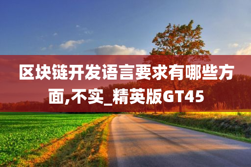 区块链开发语言要求有哪些方面,不实_精英版GT45