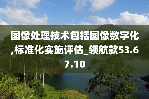 图像处理技术包括图像数字化,标准化实施评估_领航款53.67.10