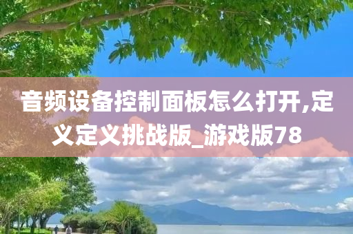 音频设备控制面板怎么打开,定义定义挑战版_游戏版78