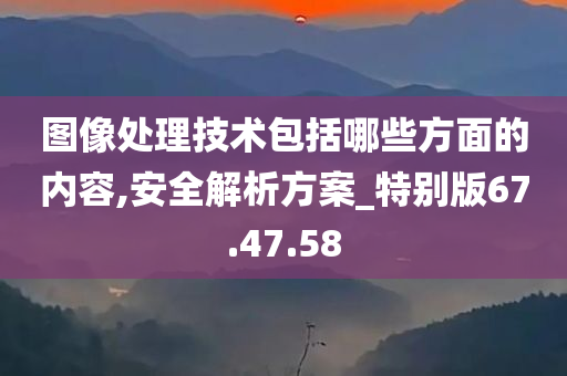 图像处理技术包括哪些方面的内容,安全解析方案_特别版67.47.58