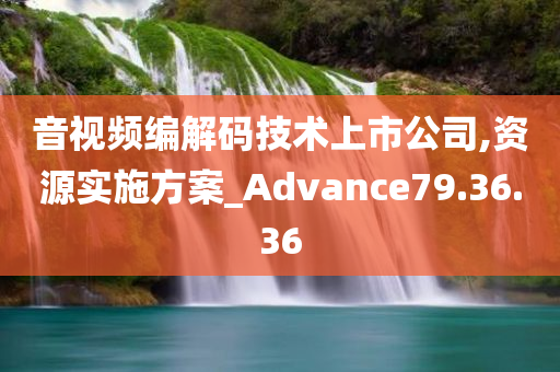 音视频编解码技术上市公司,资源实施方案_Advance79.36.36