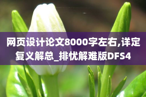 网页设计论文8000字左右,详定复义解总_排忧解难版DFS4