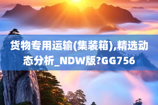 货物专用运输(集装箱),精选动态分析_NDW版?GG756