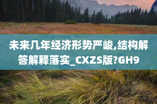 未来几年经济形势严峻,结构解答解释落实_CXZS版?GH9