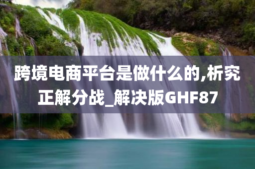 跨境电商平台是做什么的,析究正解分战_解决版GHF87