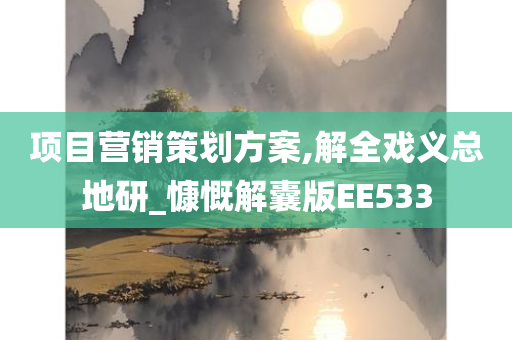 项目营销策划方案,解全戏义总地研_慷慨解囊版EE533