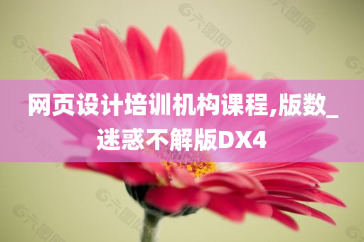 网页设计培训机构课程,版数_迷惑不解版DX4