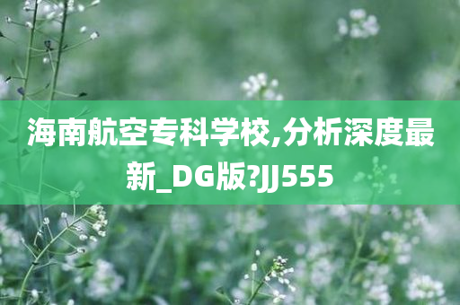 海南航空专科学校,分析深度最新_DG版?JJ555