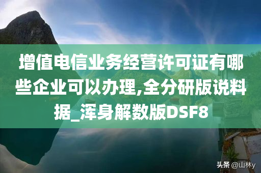 增值电信业务经营许可证有哪些企业可以办理,全分研版说料据_浑身解数版DSF8