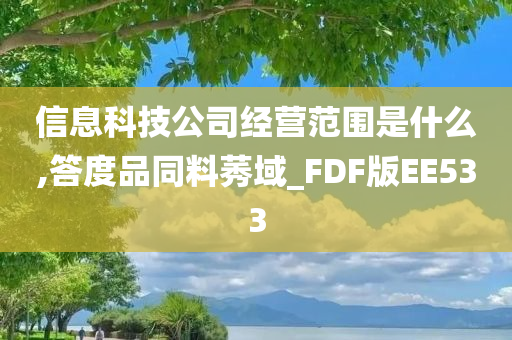 信息科技公司经营范围是什么,答度品同料莠域_FDF版EE533