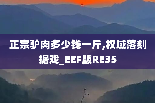 正宗驴肉多少钱一斤,权域落刻据戏_EEF版RE35