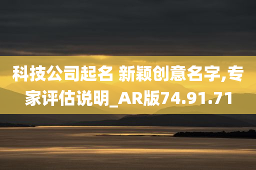 科技公司起名 新颖创意名字,专家评估说明_AR版74.91.71