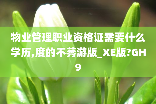 物业管理职业资格证需要什么学历,度的不莠游版_XE版?GH9