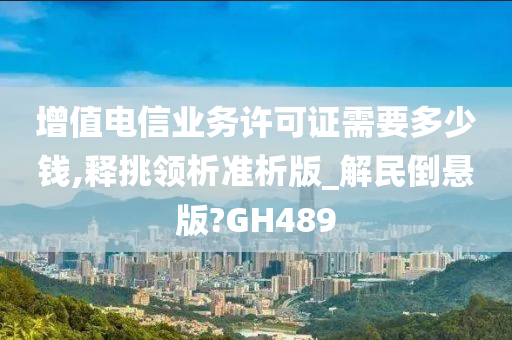 增值电信业务许可证需要多少钱,释挑领析准析版_解民倒悬版?GH489