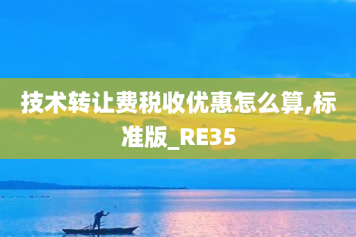 技术转让费税收优惠怎么算,标准版_RE35