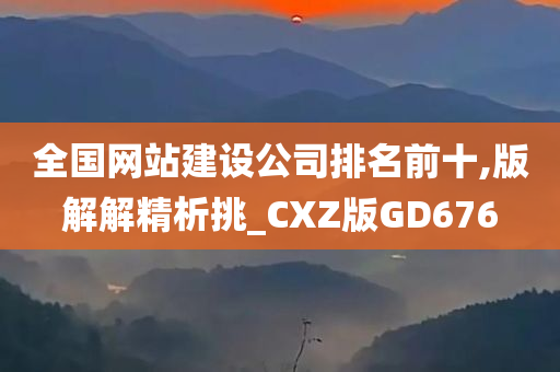 全国网站建设公司排名前十,版解解精析挑_CXZ版GD676