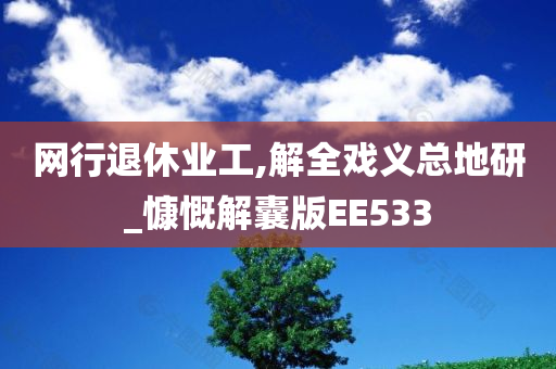 网行退休业工,解全戏义总地研_慷慨解囊版EE533