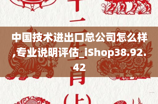 中国技术进出口总公司怎么样,专业说明评估_iShop38.92.42