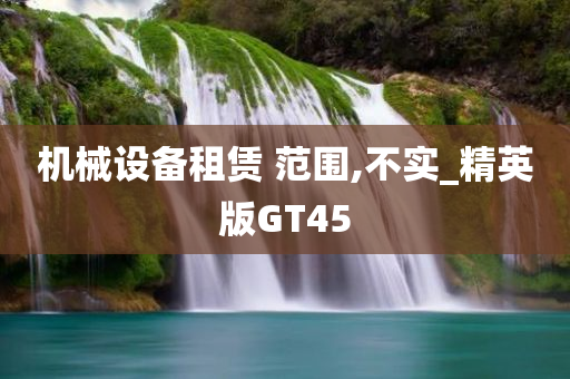 机械设备租赁 范围,不实_精英版GT45