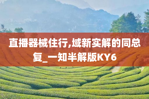 直播器械住行,域新实解的同总复_一知半解版KY6