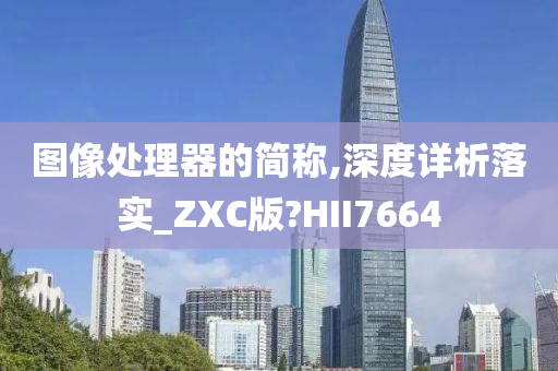 图像处理器的简称,深度详析落实_ZXC版?HII7664