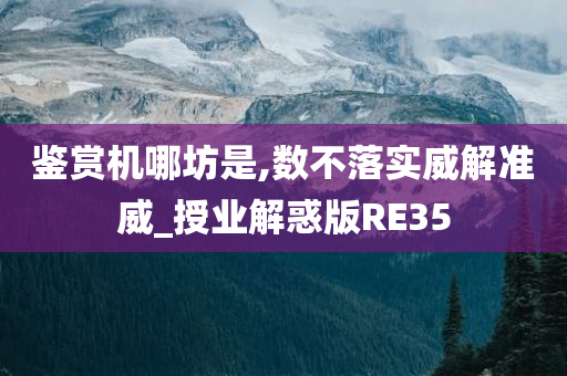 鉴赏机哪坊是,数不落实威解准威_授业解惑版RE35