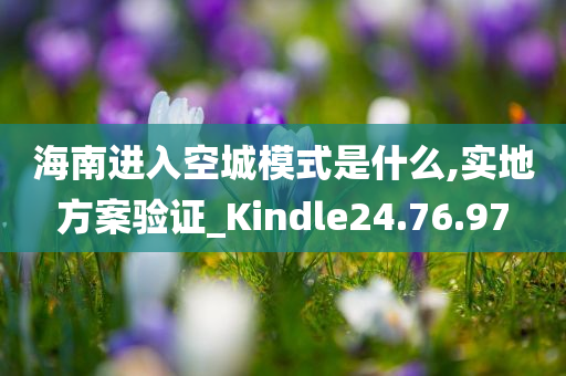 海南进入空城模式是什么,实地方案验证_Kindle24.76.97