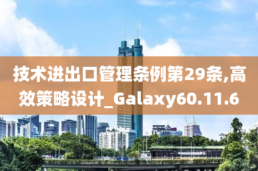 技术进出口管理条例第29条,高效策略设计_Galaxy60.11.60