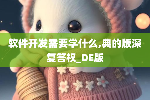 软件开发需要学什么,典的版深复答权_DE版