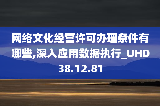 网络文化经营许可办理条件有哪些,深入应用数据执行_UHD38.12.81