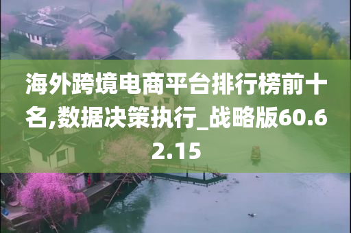 海外跨境电商平台排行榜前十名,数据决策执行_战略版60.62.15