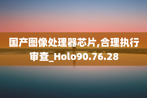 国产图像处理器芯片,合理执行审查_Holo90.76.28