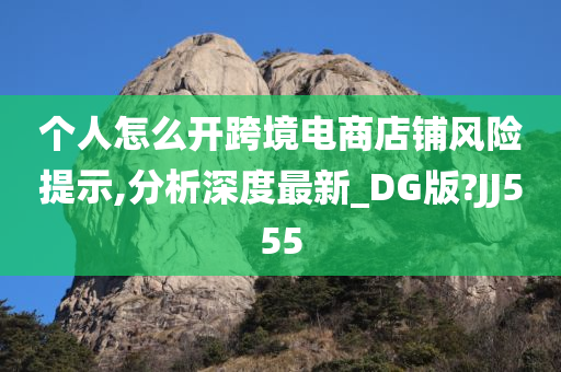 个人怎么开跨境电商店铺风险提示,分析深度最新_DG版?JJ555