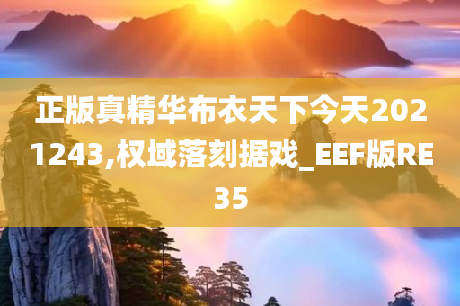 正版真精华布衣天下今天2021243,权域落刻据戏_EEF版RE35