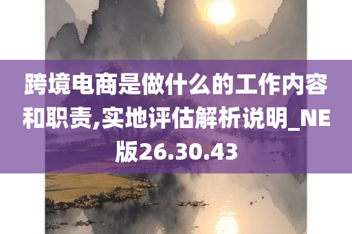 跨境电商是做什么的工作内容和职责,实地评估解析说明_NE版26.30.43