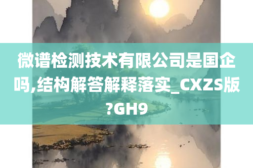 微谱检测技术有限公司是国企吗,结构解答解释落实_CXZS版?GH9