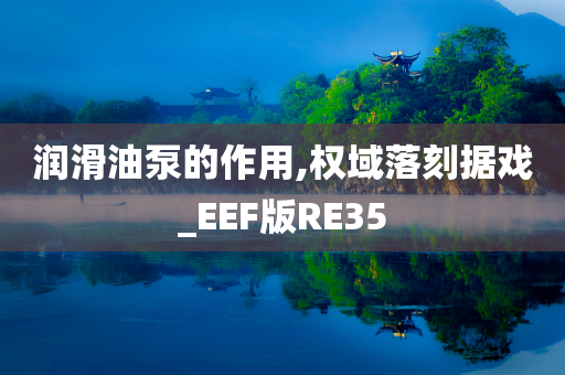 润滑油泵的作用,权域落刻据戏_EEF版RE35