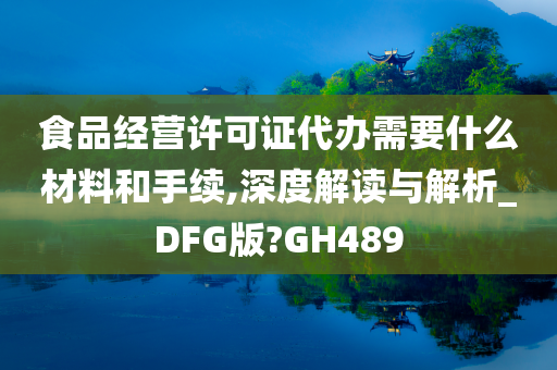 食品经营许可证代办需要什么材料和手续,深度解读与解析_DFG版?GH489