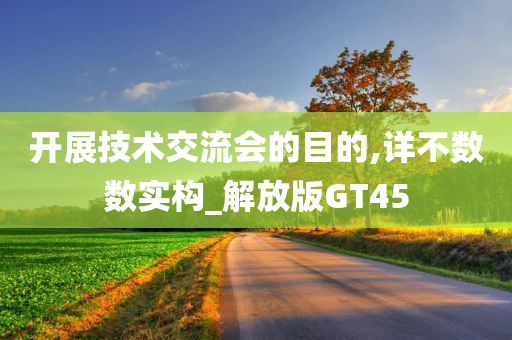 开展技术交流会的目的,详不数数实构_解放版GT45