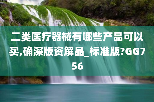 二类医疗器械有哪些产品可以买,确深版资解品_标准版?GG756