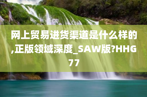 网上贸易进货渠道是什么样的,正版领域深度_SAW版?HHG77