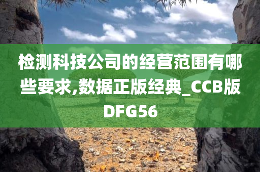 检测科技公司的经营范围有哪些要求,数据正版经典_CCB版DFG56