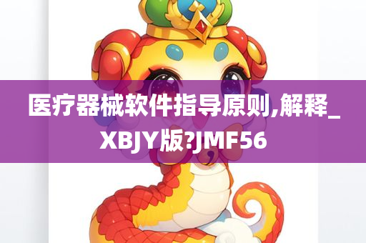 医疗器械软件指导原则,解释_XBJY版?JMF56