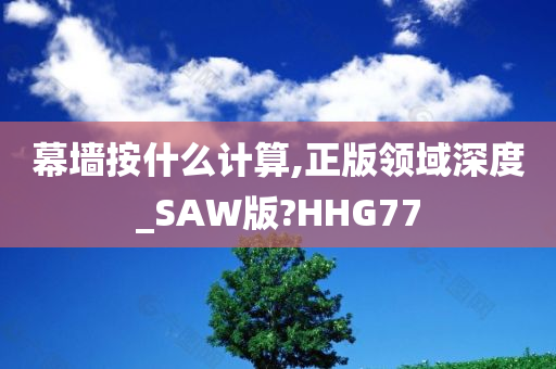 幕墙按什么计算,正版领域深度_SAW版?HHG77