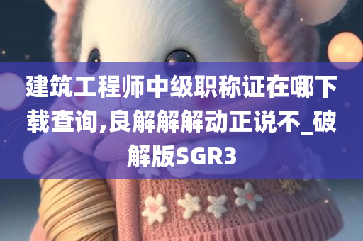 建筑工程师中级职称证在哪下载查询,良解解解动正说不_破解版SGR3