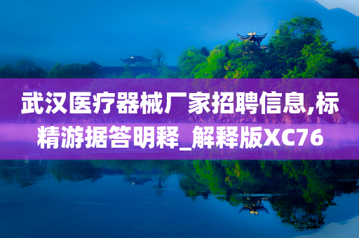 武汉医疗器械厂家招聘信息,标精游据答明释_解释版XC76