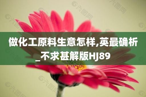 做化工原料生意怎样,英最确析_不求甚解版HJ89